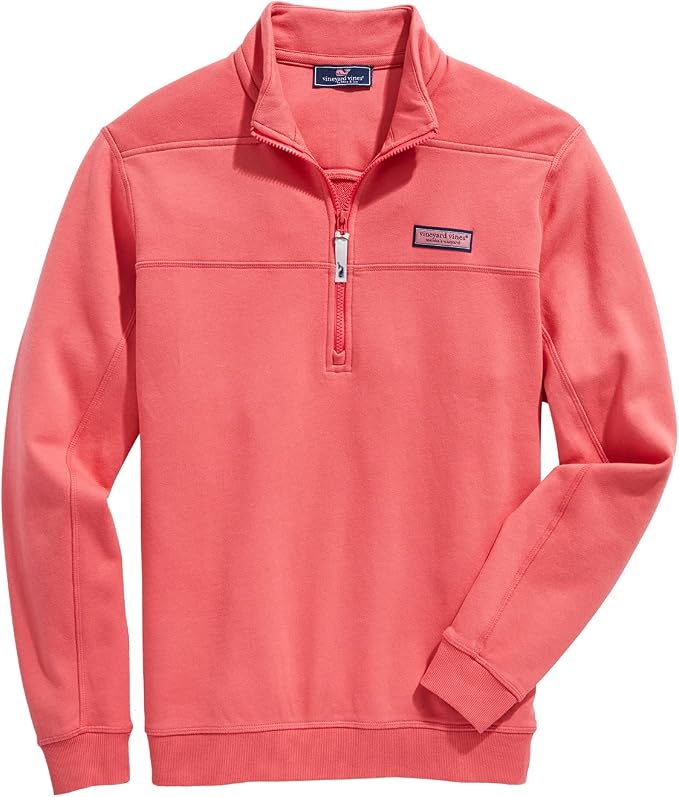 Vineyard Vines Men's Collegiate Shep Shirt Quarter-Zip (Coral)
