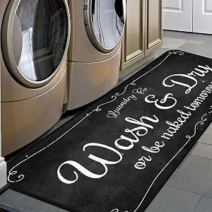 Wash & Dry Non-Slip Waterproof Laundry Runner Mat