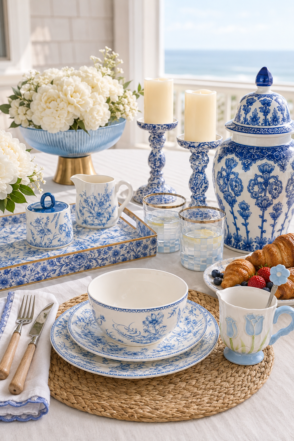 The Blue & White Morning Table
