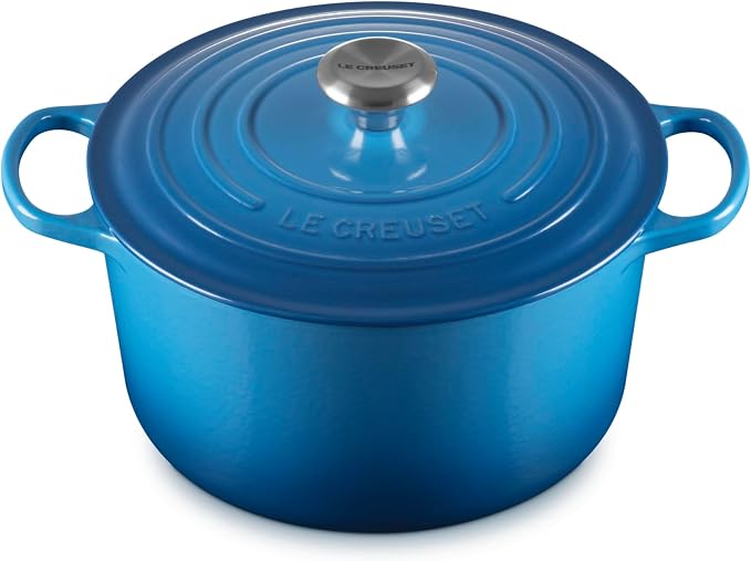 Le Creuset Enameled Cast Iron Signature Round Dutch Oven — Marseille Blue