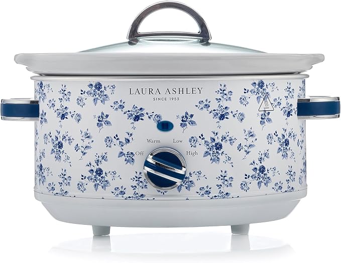 Laura Ashley China Rose Slow Cooker — Blue Floral