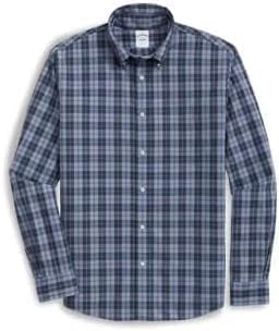 Brooks Brothers Men's Friday Poplin Pattern Shirt — Blue Plaid