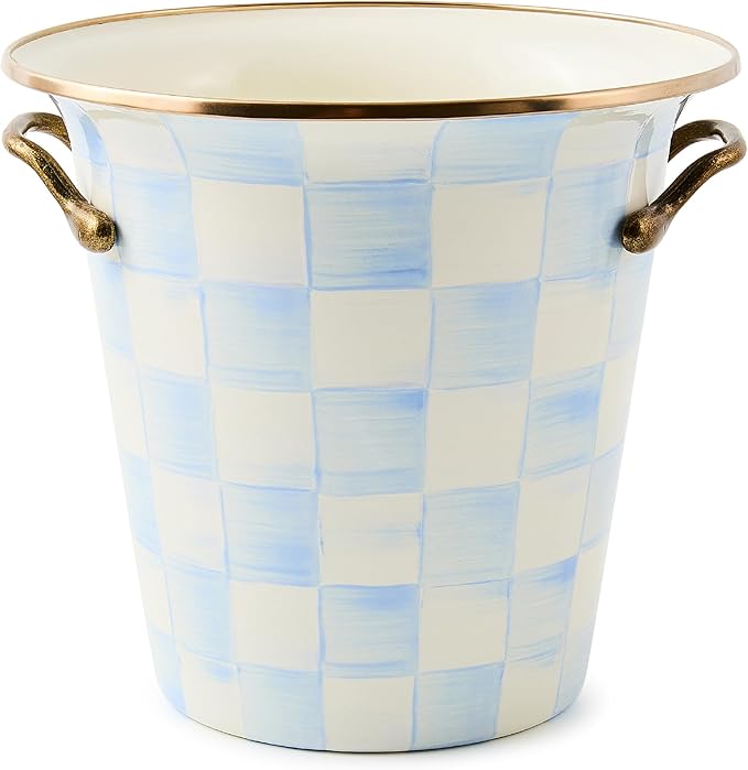 MacKenzie-Childs Sterling Check Enamel Wine Cooler