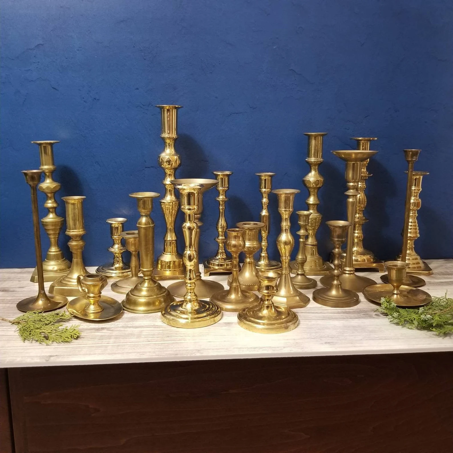Assorted Vintage Brass Candlesticks — Choose Your Quantity