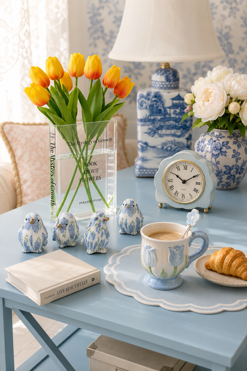 The Blue & White Morning Side Table
