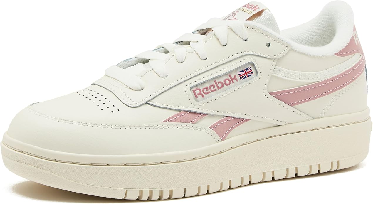 Reebok Club C Double Cream & Pink Platform Sneakers