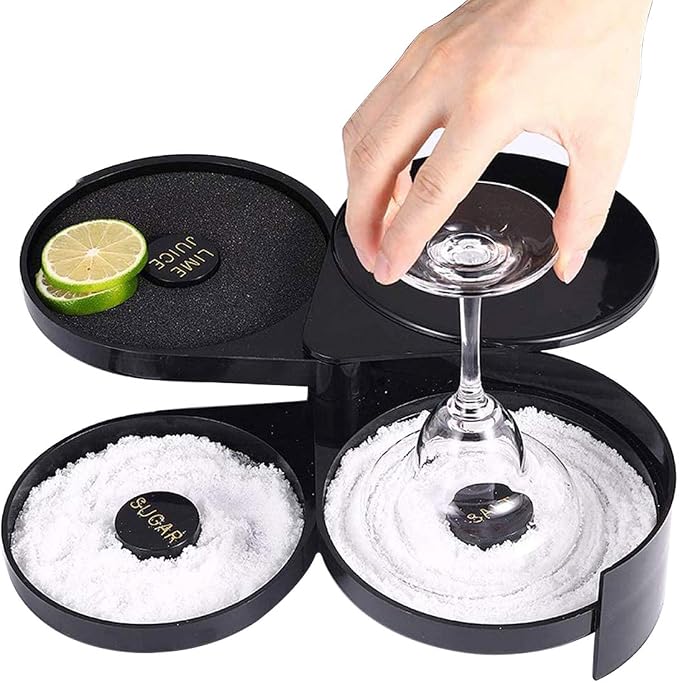 3-Tier Bar Glass Rimmer for Margaritas & Cocktails