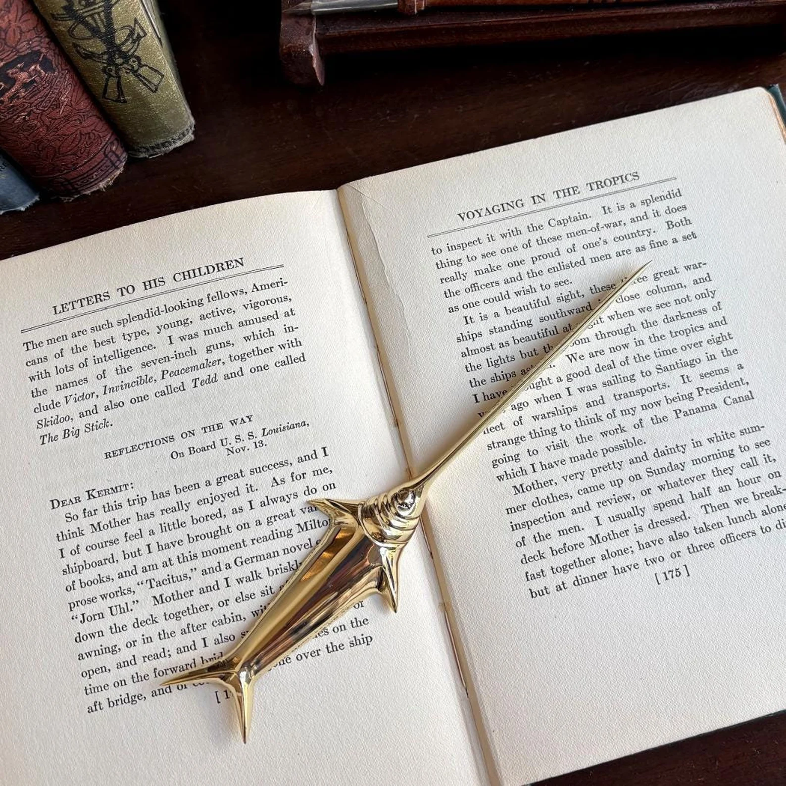 Solid Brass Swordfish Letter Opener — 7¾"