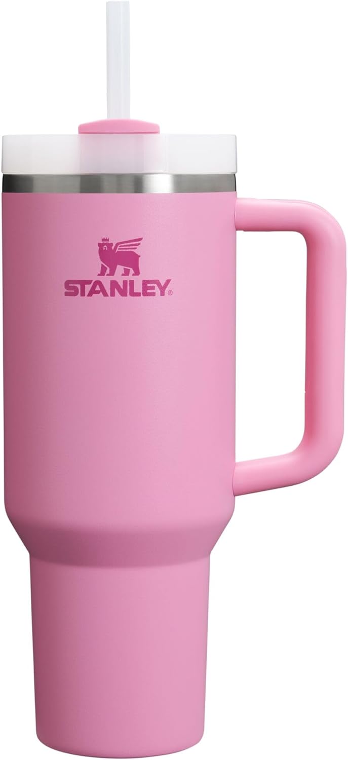 Stanley Quencher H2.0 FlowState Tumbler (40 oz, Peony Pink)