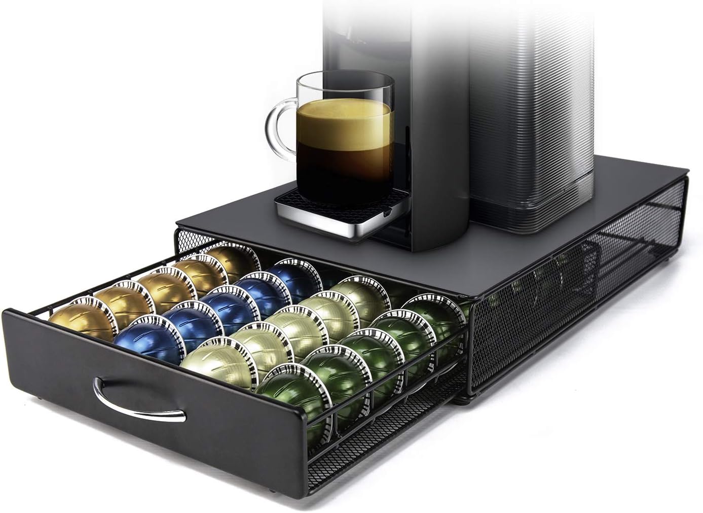 HiveNets Capsule Holder Drawer — Nespresso Vertuoline Storage Stand