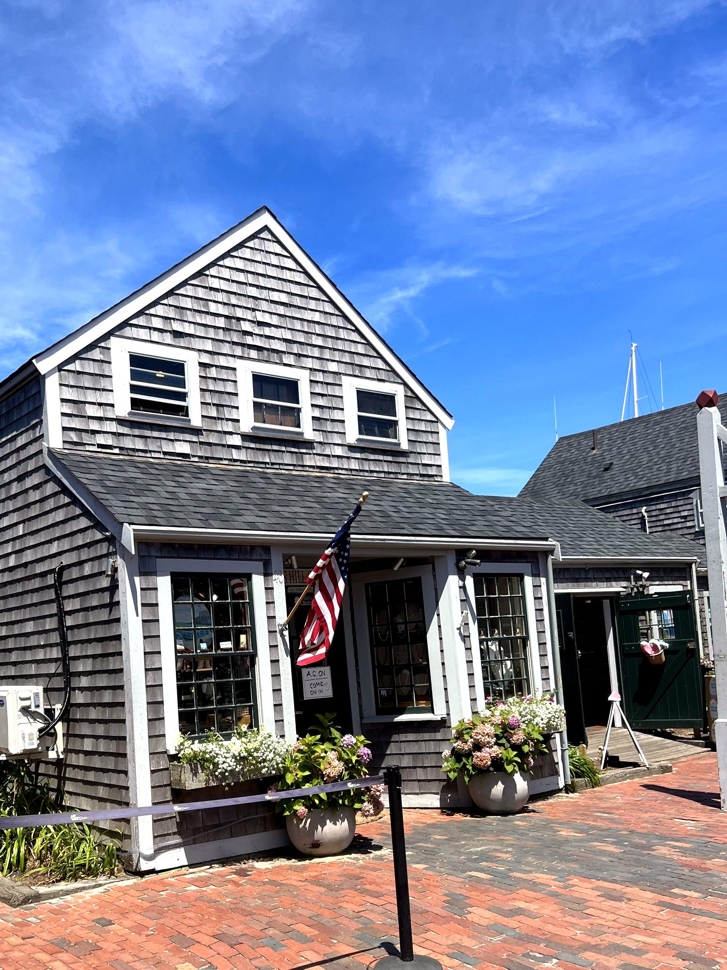 Weathered cedar shingles